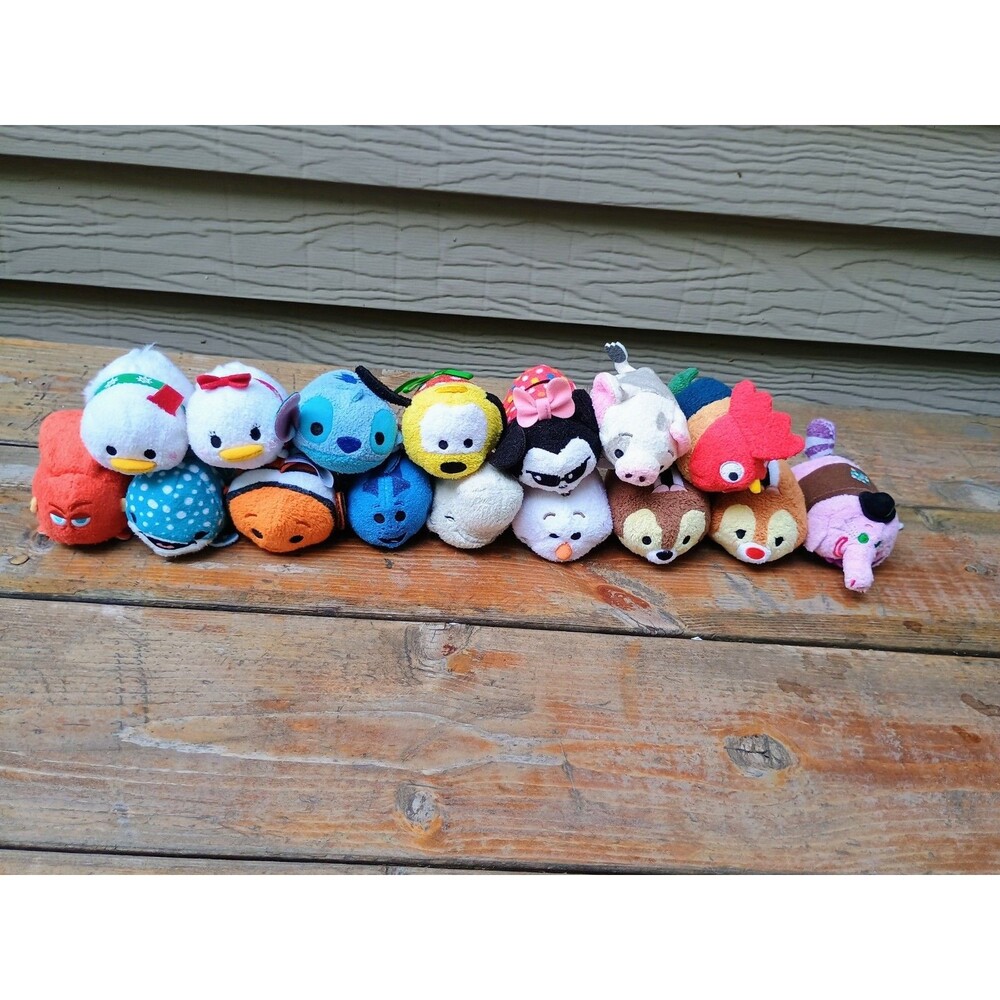 Lot Of 16 Tsum Tsum Small Plush Disney Bing Bong Hey Hey Stitch Frozen Dory Nemo